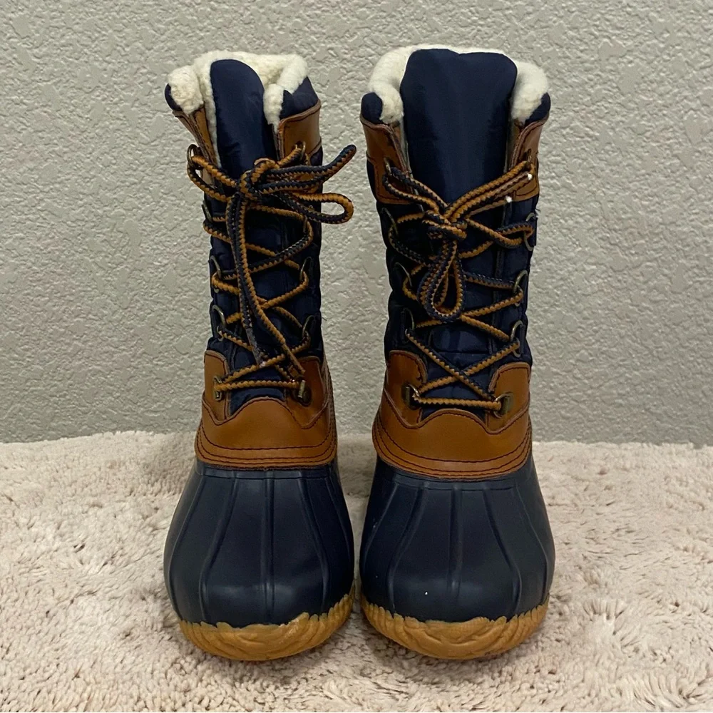 Lands’ End Winter Snow Boots Navy Blue Women’s Size 6 NEW